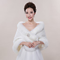 Sleeveless Shawls Faux Fur Wedding / Party Evening / Casual Wedding Wraps / Fur Wraps With Smooth / Fur