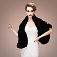 Sleeveless Shawls Faux Fur Wedding / Party Evening Women