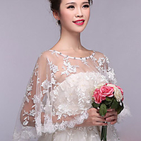 Sleeveless Shawls Lace Wedding / Party / Evening Shawl Wrap / Women