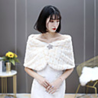 Sleeveless Shrugs / Coats / Jackets Fauxfur Party / Evening / Birthday Shawl Wrap / Women