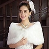 Sleeveless Shrugs Cotton Wedding / Party Evening Wedding Wraps / Fur Wraps With Pearl / Feathers / Fur / Scales