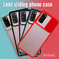 Slide Camera Lens Protection Shockproof Phone Case For Samsung Galaxy S20 Plus / S20 Ultra / S20 Soft TPU Matte Back Cover