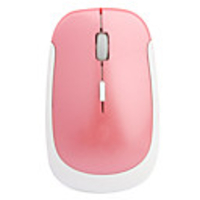 Slim 2.4GHz Wireless 500/1000DPI USB Optical Mouse w/ Receiver (Pink)