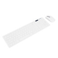 Slim 2.4GHz Wireless Keyboard and Mouse Set with Silicone Keyboard Cover