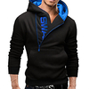 slim fit halfzip jacket hooded hoodie sweatshirt hooded sweater,  navy,  xxl,  gec401 miniinthebox