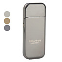 Slim Metal Windproof Gas Lighter (Assorted Colors)