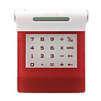 Slim Mousepad 3 Port USB HUB with Calculator For PC Red