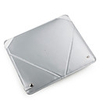 Slim Protective Leather Case Folded Triangle Stand Holder for iPad 2, iPad - Silver