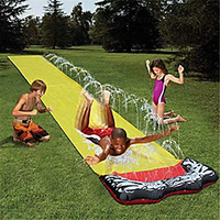 Slip and Slides for Kids Backyard,  Children Summer Garden Lawn Water Slide Games Outdoor Water Toys with Splash Sprinkler-Yellow miniinthebox