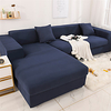 Slipcovers Sofa Cover L - Shaped Sofa/Armchair/Loveseat/3 Seater/4 Seater Stretch Solid Color/Classic/Contemporary Yarn Dyed Non-Slip Dustproof Furniture Protector And Super Soft Sectional miniinthebox