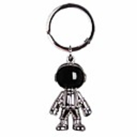 sliver robot keychains men creative spacemen car key chain car key backpack purse charm