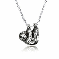 sloth gifts sterling silver sloth necklace cute animal pendant for women jewelry gifts