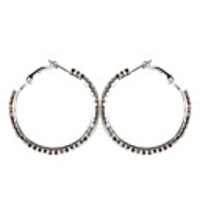 Small Circle Rhinestone Fully-Jewelled Earring