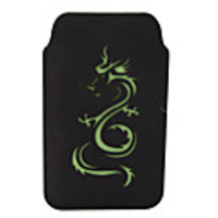 Small Desirful Pouch Bag for Cell Phone/Gadgets (Black dragon)