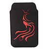 Small Desirful Pouch Bag for Cell Phone/Gadgets (Black phoenix)