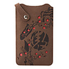 Small Desirful Pouch Bag for Cell Phone/Gadgets (Brown plum blossom)