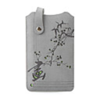 Small Desirful Pouch Bag for Cell Phone/Gadgets (Grey painting)