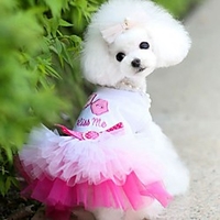 Small Dog Dress Pet Princess Dress Dog Cute Tutu Dress Pet Skirt Heart and Lip Printed Puppy Dresses for Girl Small Dogs miniinthebox