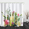 Small Grass Rose Digital Printing Shower Curtain Shower Curtains Hooks Modern Polyester New Design