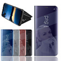 Smart Mirror Flip Case For Huawei Nova 5 Pro Nova 5i Nova 5 Case Clear View PU Leather Kickstand Flip Cover for Nova 4 Nova 3e Nova 3i Nova 3
