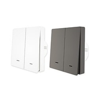 Smart Switch ZS-B-EU2-WH/zigbee Tuya Smart Switch App Control 2 Gang Button Switch With Single Live Wire Or Live And Neutral Wire for Daily / Living Room / Bedroom APP Control / Timing Function miniinthebox