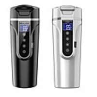 Smart Travel Mug - Temperature Control Coffee Mug for Car Heated Travel Coffee Cup Stainless Steel Tumbler Milk Warmer Vehicle 12V DC LCD Digital Display