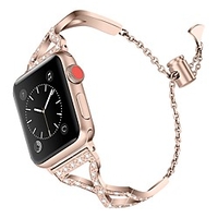 Smart Watch Band for Apple iWatch 1 pcs Business Band Diamond Stainless Steel Replacement Wrist Strap for Apple Watch Series 7 / SE / 6/5/4/3/2/1 miniinthebox