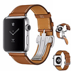 Smart Watch Band for Apple iWatch 1 pcs Butterfly Buckle Genuine Leather Replacement Wrist Strap for Apple Watch Series 7 / SE / 6/5/4/3/2/1 38/40/41mm 42/44/45mm miniinthebox