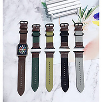 Smart Watch Band for Apple iWatch 1 pcs Classic Buckle PU Leather Canvas Replacement Wrist Strap for Apple Watch Series SE / 6/5/4/3/2/1 miniinthebox