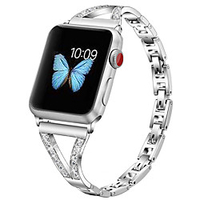 Smart Watch Band for Apple iWatch 1 pcs Jewelry Design Stainless Steel Replacement Wrist Strap for Apple Watch Series 7 / SE / 6/5/4/3/2/1 38/40/41mm 42/44/45mm / Watch Band1 / Self-produce / miniinthebox
