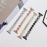 Smart Watch Band for Apple iWatch 1 pcs Modern Buckle Jewelry Design Stainless Steel Elastic Beaded Replacement Wrist Strap for Apple Watch Series 7 / SE / 6/5/4/3/2/1 miniinthebox