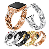 Smart Watch Band for Apple iWatch 1 pcs Modern Buckle Jewelry Design Stainless Steel Replacement Wrist Strap for Apple Watch Series SE / 6/5/4/3/2/1 38mm 40mm 42mm 44mm miniinthebox
