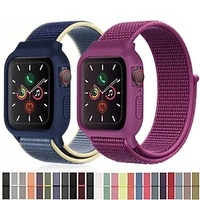 Smart Watch Band for Apple Watch 38/40/41mm 42/44/45mm Sport Band SmartWatch Band with Case Nylon Soft Breathable Series 7 / SE / 6/5/4/3/2/1 Replacement Wrist Strap miniinthebox