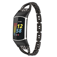 Smart Watch Band for Fitbit 1 pcs Business Band Diamond Stainless Steel Replacement Wrist Strap for Fitbit Charge 5 miniinthebox