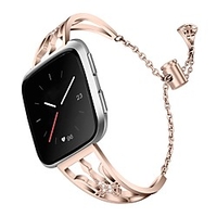 Smart Watch Band for Fitbit 1 pcs Business Band Diamond Stainless Steel Replacement Wrist Strap for Fitbit Versa Fitbi Versa Lite Fitbit Versa 2 miniinthebox