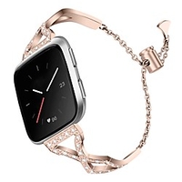Smart Watch Band for Fitbit 1 pcs Business Band Diamond Stainless Steel Replacement Wrist Strap for Fitbit Versa Fitbi Versa Lite Fitbit Versa 2 miniinthebox
