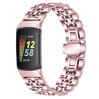 Smart Watch Band for Fitbit 1 pcs Business Band Stainless Steel Replacement Wrist Strap for Fitbit Charge 5 miniinthebox