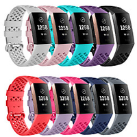 Smart Watch Band for Fitbit 1 pcs Classic Buckle Silicone Replacement Wrist Strap for Fitbit Charge 3 L S miniinthebox