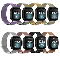 Smart Watch Band for Fitbit 1 pcs Milanese Loop Stainless Steel Replacement Wrist Strap for Fitbit Versa 3 FitbitSense miniinthebox