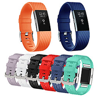 Smart Watch Band for Fitbit 1 pcs Sport Band Stainless Steel Silicone Replacement Wrist Strap for Fitbit Charge 2 miniinthebox
