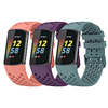 Smart Watch Band for Fitbit 3 PCS Sport Band Elastic band Silicone Replacement Wrist Strap for Fitbit Charge 5 miniinthebox
