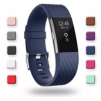 Smart Watch Band for Fitbit Charge 2 Silicone Smartwatch Strap Soft Breathable Classic Buckle Replacement Wristband miniinthebox