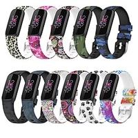 Smart Watch Band for Fitbit Luxe Silicone Smartwatch Strap Soft Elastic Breathable Sport Band Printed Bracelet Replacement Wristband miniinthebox
