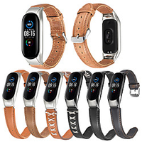 Smart Watch Band for Xiaomi 1 pcs Business Band Genuine Leather Replacement Wrist Strap for Xiaomi Band 5 miniinthebox