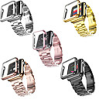 Smartwatch Band Cases for Apple Watch Series 6 SE 5 4 3 2 1 Apple Modern Buckle Stainless Steel Band Plastic Cases iwatch Fashion Strap