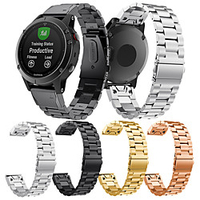 Smartwatch Band for Garmin Fenix 6/6Pro / Fenix 5/5plus / Forerunner 945/935 High-end Classic Buckle Stainless Steel Band QuickFit Wrist Strap 22mm