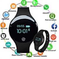 Smartwatch Digital Luxury Water Resistant / Waterproof Digital Black Blue Pink / Silicone / Calendar / date / day