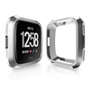 Smartwatch Screen Protector with Case for Fitbit Versa Case TPU Protective Case Fashion Color Frame Shock Resistant Proof and Shatter-Resistant Cover Protector Shell for Fitbit Versa Smart Watch Silver miniinthebox