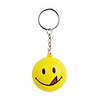 Smile Face Ball Style Keychain with Soft Plastic Material-Yellow