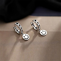 Smile Face Earrings Earrings Classic Fashion Punk Trendy Romantic Sweet Cute Imitation Pearl Earrings Jewelry Silver For Gift Date Street Birthday Festival 1 Pair miniinthebox